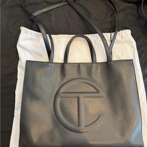 Telfar Large Black Shopping Bag